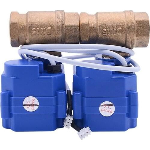 2pcs/lot 1/2"(DN15) 3/4"(DN20) 1"(DN25) DC12V BSP NPT Brass Motorized Ball Valve for WLD-805&WLD-806 Water Leak Detection Alarm