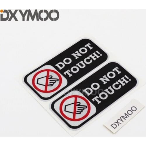 2PCS Car Styling Vinyl Decal Warning Do Not Touch Motorcycle Auto Window Sticker