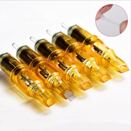 20pcs Tattoo Needles Disposable Sterilized Tattoo Cartridge Needles RL RM M1 RS For Semi-Permanent Makeup Tattoo Gun Machine