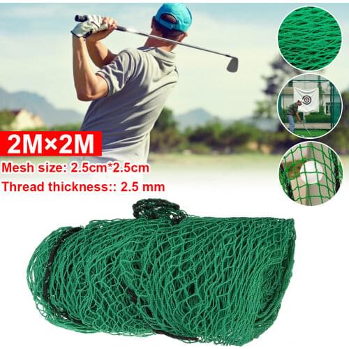 2x2m Golf Practice Net Heavy Duty Impact Netting Rope Sports Training Aids Training Mesh Batting Net Golf Training Accessories
