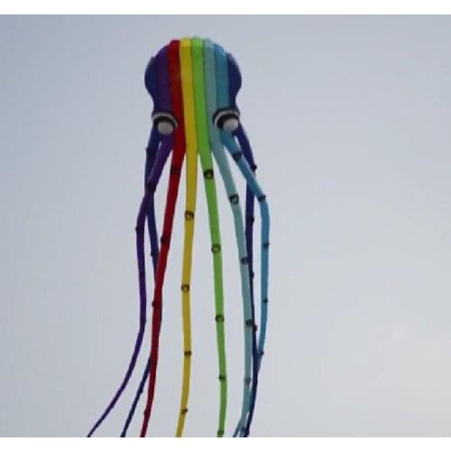 Wind sock 3d ripstop soft octopus kite latawiec cerf volant vlieger kites for adults cometas para adultos kite flying windsock