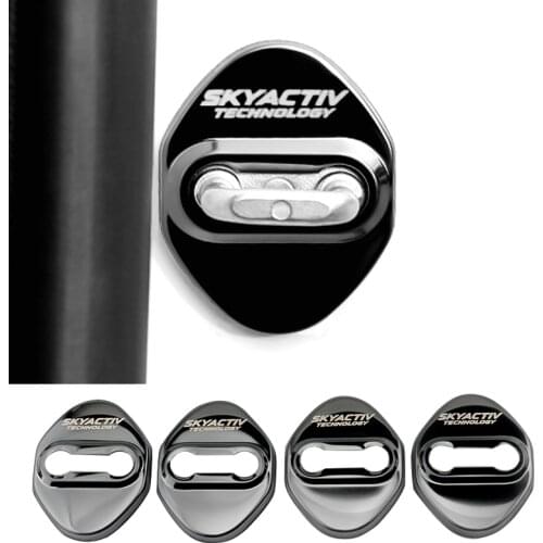 4pcs Stainless Steel Car styling Door Lock Cover For Mazda 2 3 6 Demio CX3 CX-5 CX5 CX 5 CX7 CX9 MX5 Axela ATENZA 2017 2018 2019