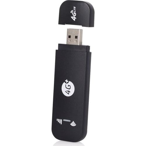 4G LTE USB Modem Mobile WiFi Hotspot with SIM Card Slot 150Mbps DL 50Mbps UL Max 10 Devices External Antenna Ports US/EU Version