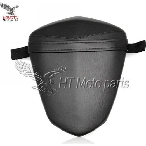 Black PU Leather Motorcycle Rear Passenger Cushion Pillion Seat For Yamaha YZF-R1 R1 2009-10-11-12-13-2014