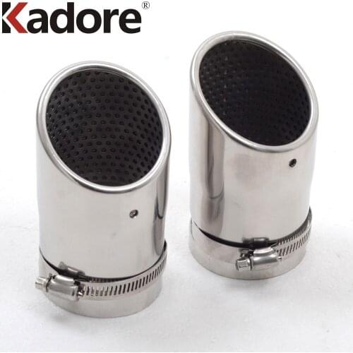 For Volkswagen Eos Passat CC 2008 2009 2010 2011 2012 Stainless Steel Car Rear Tail Exhaust Muffler Tip Pipe End Silencer Trim