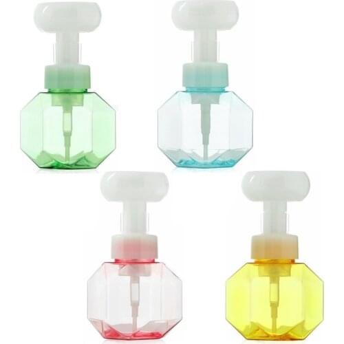 300ml Flower Facial Cleanser Foam Sub-Bottles Bubble Hand Soap Bottle Separate Bottling Bathroom Supplies