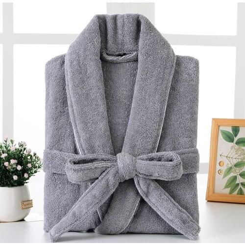 Bathrobe Men Winter Plus Size XXL Flannel Towel Fleece Warm Bathrobe Grey Kimono Bath Robe Bridesmaid Dressing Gown Christmas