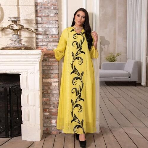 Eid Mubarak Kaftan Dubai Abaya Turkey Muslim Hijab Dress Islam Dresses Abayas For Women Clothing Robe Caftan Marocain Vestidos