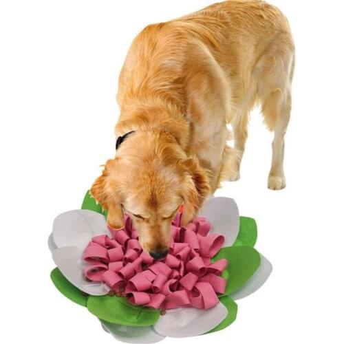 Pet Dog Slow Feeding Pad Flower Sniffing Pad Dog Find Food Foraging Skills Training Mat Puppy Interactive Toys, 2 Colors