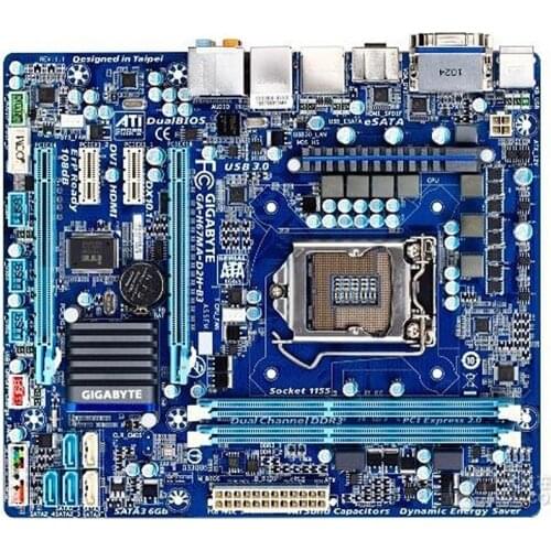 For Gigabyte GA-H67MA-D2H-B3 Original Used Desktop Motherboard H67MA-D2H-B3 H67 LGA 1155 i3 i5 i7 DDR3 16G