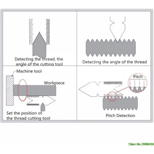Metric Screw ISO 60degree Inch Thread Pitch Gauge Center Gauge Measuring Lathe Tool