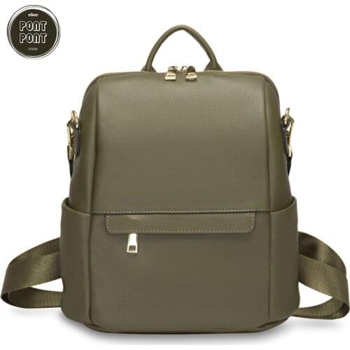 Fashion Female Backpack Genuine Leather Bag For Women Large Zipper Safe Backpack Practical Designer Bag sac a dos femme bolsas