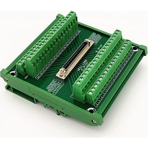 DIN Rail Mount Interface Module,SCSI 68P MDR Female Breakout Board, SCSI Terminal Module