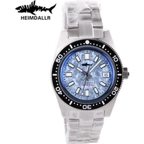 Heimdallr Mens Diving Watch Sapphire NH35 Stainless Steel Luminous 30ATM Waterproof 62MAS Automatic Snowflake Dial Mens Watch