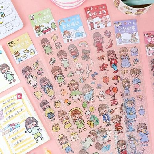 16PCS/LOT comfortable life series daily Creative fresh cute lovely deceration DIY PVC sticker