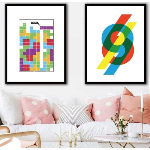 Wall Art Print Canvas Home Decoration Painting Colorful Square Number 69 Pictures Nordic Style Modular Poster For Living Room