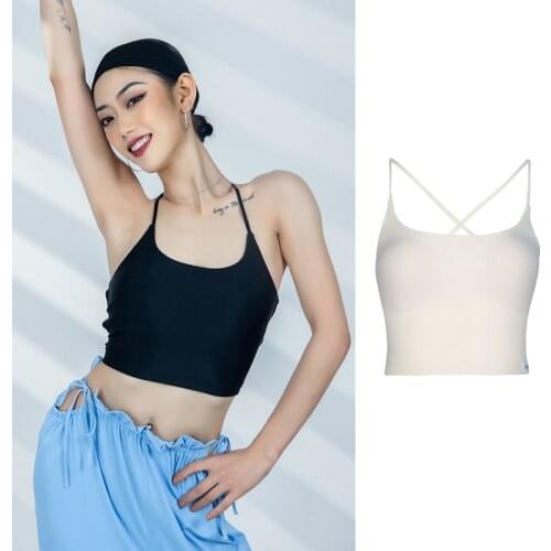 New Latin Dance Tops Women Adult Sexy Backless Sling Clothes Professional Rumba Tango Samba Cha Cha Dance Stage Clothing DWY6020