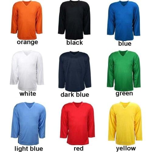 Moisture wicking, better material. Plain practice ice hockey jerseys, various colors available, goalie size please select 6XL