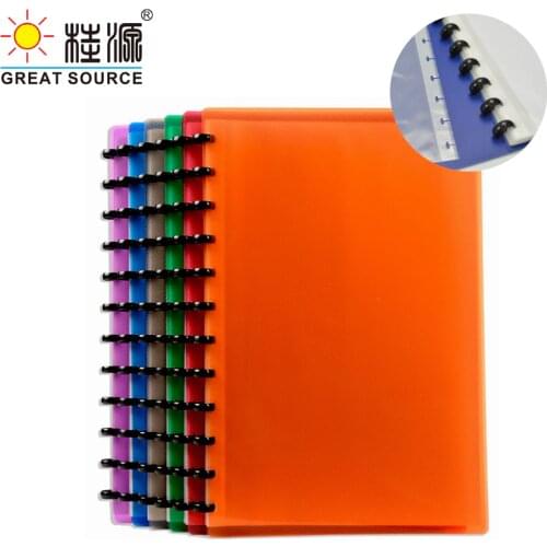 A4 Binder Book Folder Presentation Book Project Folder 30 Refill Pockets Mushroom Holes Pocket Folder(6PCS)