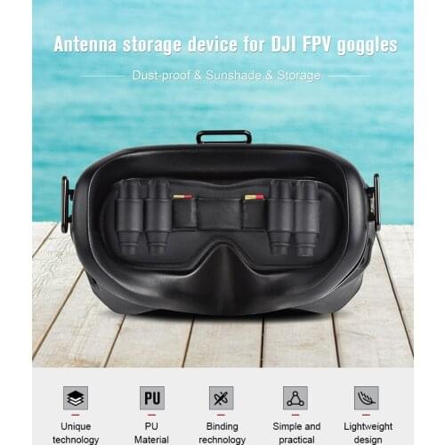 PU VR Glasses Antenna Organizer Protective Cover Dust Cover For DJI FPV Flight Glasses V2