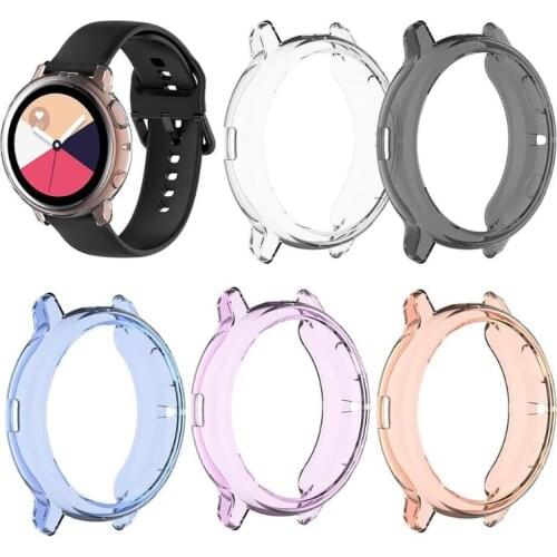 Clear TPU Protector Case Cover Shell for Samsung Galaxy Watch Active 2 for 40mm SM-R830 for 44mm SM-R820 Watch Accessories