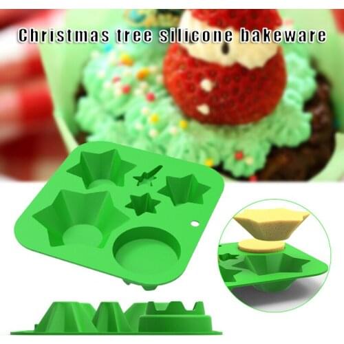 Ice Trays Silicone Ice Ball Maker Stencil Christmas Tree Ice Ball Template Round 6 Cavity Ice Sphere Stencil Household JW