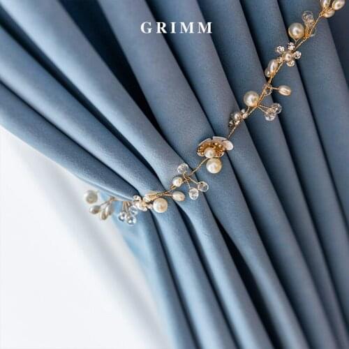 Modern Curtains Australian Wool Velvet Haze Blue Curtains for Living Room Bedroom Nordic Solid Curtain Treatment Home Decoration