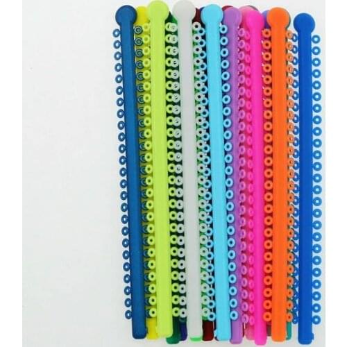 Light Force Dental Orthodontic Elastic Ligature Ties Bands Mixed Color Premium Quality 20Stick/Pack