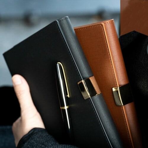 Light luxury office Business High-grade Meeting Loose Leaf Binder Spiral Notebook A5 A6 6 Hole Metal buckle Diary planner Agenda