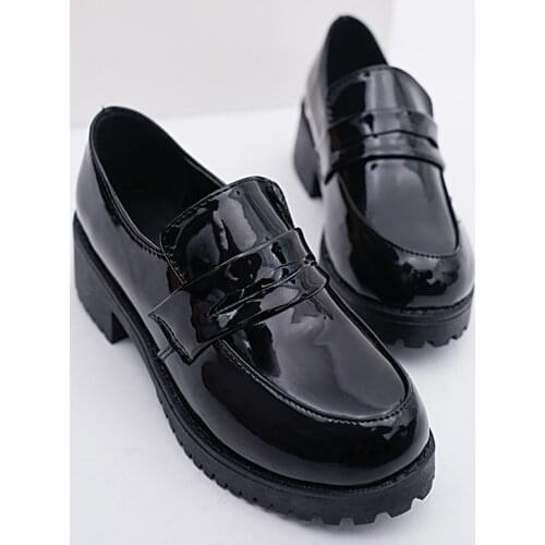 Apanzu Women Uniform Shoes Japanese JK Round Toe Women School Students Lolita Black Brown Cosplay Shoes Rubber Sole leather shoe