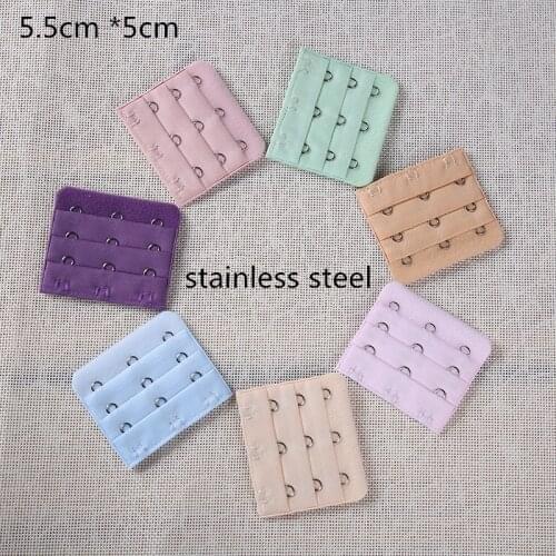 10 pieces stainless steel Bra buckle 3rows 4 Hooks 24 Colors Belt Clasp Comfort Underwear Buckle Clips