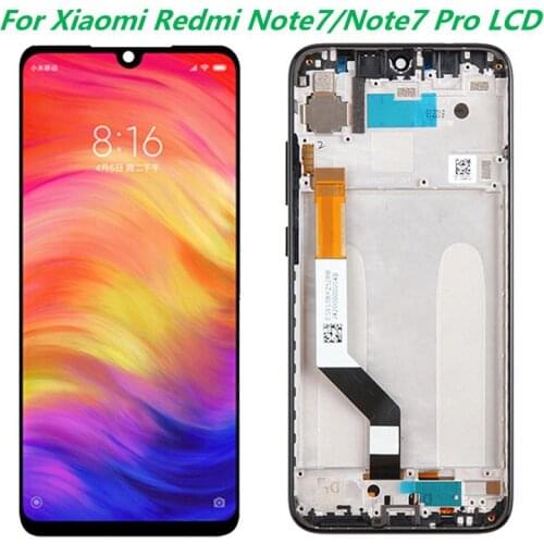 Original 6.3" For Xiaomi Redmi Note 7 Note7 Pro LCD Display Screen Touch Digitizer Assembly Repair Parts With Frame