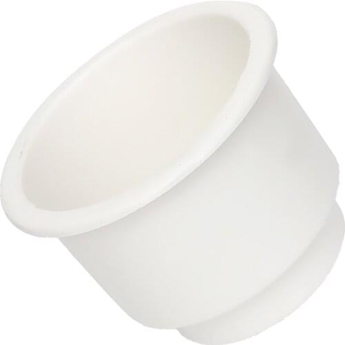 1 Pc White Side Hole Recessed Cup Drink Bottle Holder for Vehicle Car Marine Boat Motorhome Smooth Finish