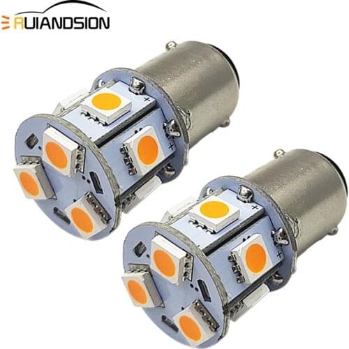 2XS25 1157 LED 5050 9SMD P21/5W Car LED Brake Lights BA15D Car Rear Light Parking Lights White 6V 12V 24V bulb
