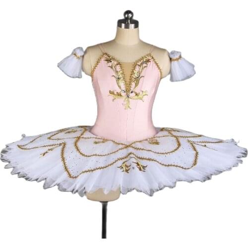Pale Pink Spandex Professional Ballet Tutu for Adult Girls Ballerina Dance Costume Performance Dancewear Platter Tutus BLL430