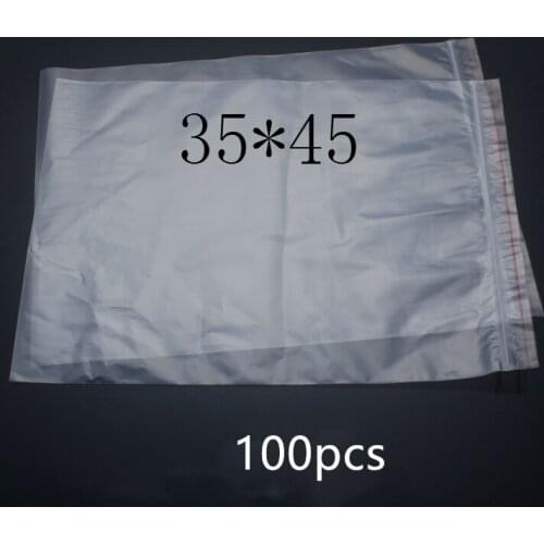 Big 35x45cm 100Pcs Self Seal Packaging Bag for Business Kitchen Cookie Storage Transparent Cellphone Gift Opp Plastic Bags