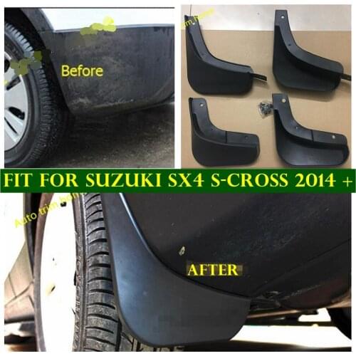 Accessories Front Rear Mudguards Mud Flaps Splash Guards Fender Protective Cover Kit Plastic For Suzuki Sx4 s-cross 2014 - 2020