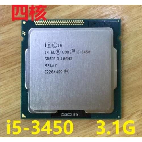 Lntel I5 3450 i5-3450 CPU Processor Quad-Core 3.1Ghz /L3=6M/77W Socket LGA 1155 Desktop CPU i5-3450 (working 100%)