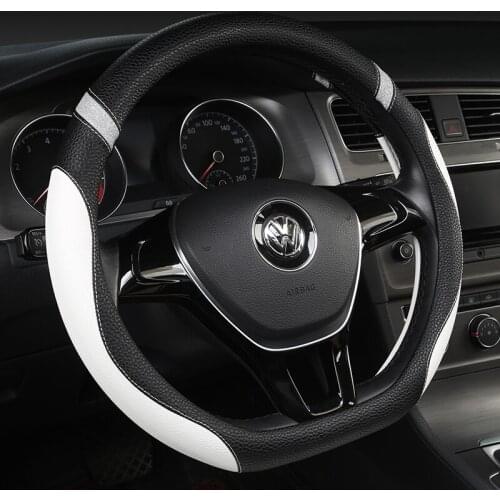 D series Micro Fiber Leather Car Steering Wheels Covers 38CM/15'' Steering Wheel Hubs Car Styling,For VW GOLF 7 2015 POLO JATTA
