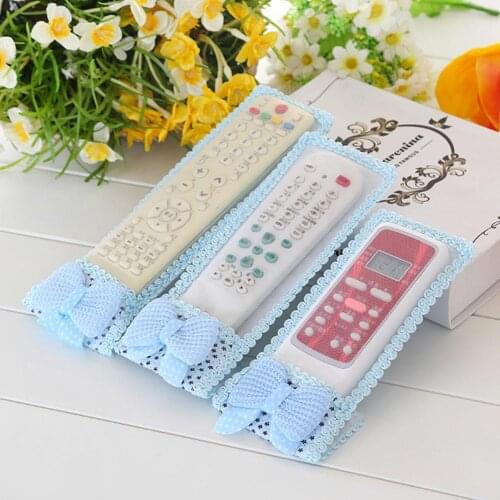 TV Air Conditioner DVD Remote Controller Case Dust Cover Bowknot Protective Bag Protective Dust Resistant Remote Control Covers