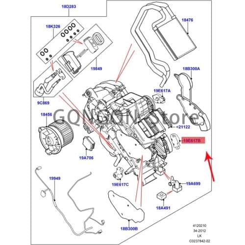 CAR evaporator motor 2013-2021lan dro ve rra nge rov err ang ero ver spo rt heater stepper motor heater damper motor heater heat