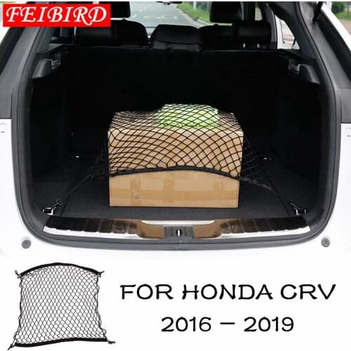 For Honda CRV CR-V 2017 2018 2019 Trunk Rear Storage Cargo Luggage Elastic Mesh Net Holder With 4 Hooks Pocket Kit