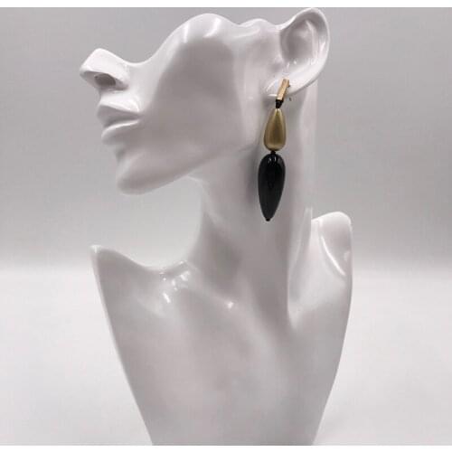 Kara&Kale Boho Drop Earings Fashion Jewelry Charms Gothic Long Earrings Metal Earthy Acrylic Bead Earrings For Women Accessories