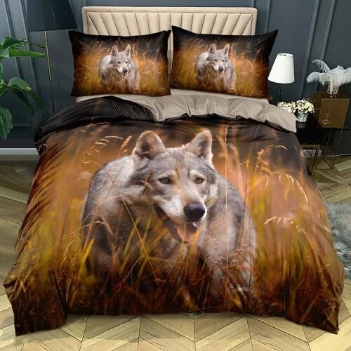 3D Custom-make Bedding sets Animals Quilt cover set Wolf Design Double Queen Full size Home textile