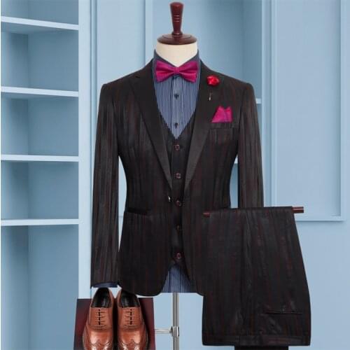 Oversize 7XL 8XL 9XL Large size suit mens suit Mens fashion high-quality wedding suits (Jacket+Vest+Pants)