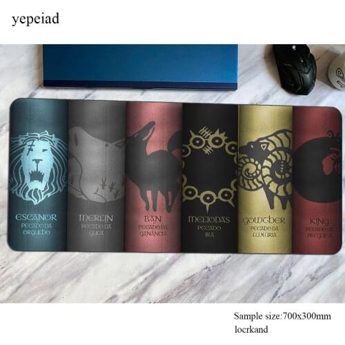 Seven deadly sins mousepad gaming mouse pad Cartoon computer gamer accessories large mat Aestheticism laptop desk protector pads