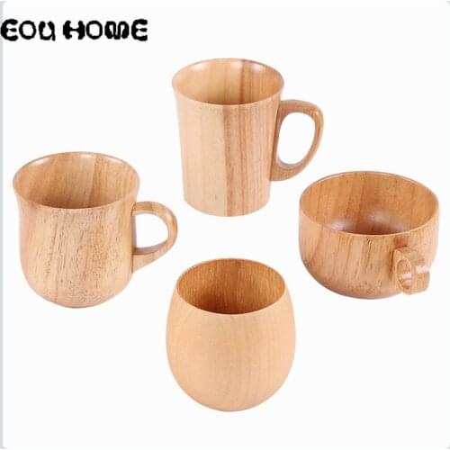Creative Natural Jujube Wood Mugs Japan Style Breakfast Beer Milk Mug Green Tea Coffee Wooden Cup Water Bottle Home Drinkware