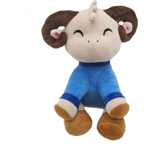 25cm Cute Jschlatt Plush Toy Cartoon Anime Stuffed Sheep Goat Dolls Soft Pillow Baby Sleep Comfort Toy Room Decor Gift for Girls