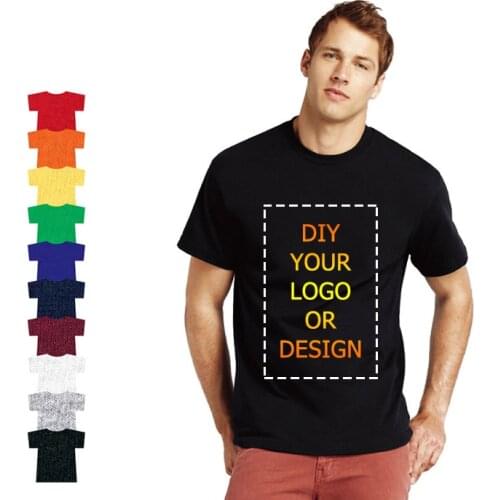 Men Cotton T Shirts Male Clothing Short Sleeve Fashion Brand Casual Jerseys Tops Tee Unisex Couples Custom Print Your Like Photo