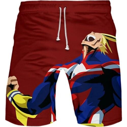 3D My Hero Academic Printed male summer shorts 2019 Casual summer beach shorts male Hot sales board shorts plus size max 6XL